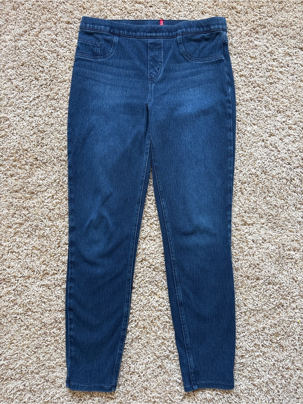 SPANX Jean-ish Ankle Leggings Sz L Dark Wash